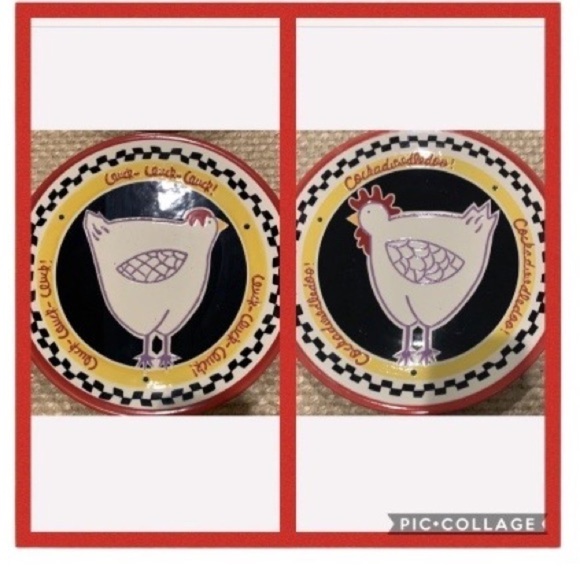 Southern Living @ Home Becky Denny Rooster & Hen Plates - Picture 2 of 7